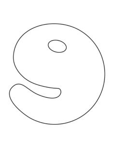 Bubble Number 9 Tracing Worksheets Pdf, Free Vectors File